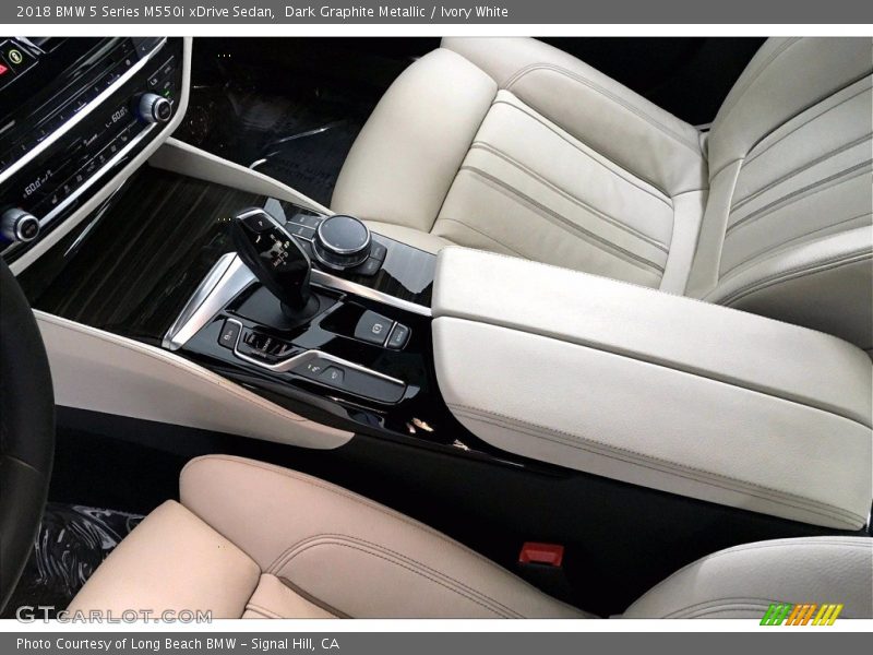 Dark Graphite Metallic / Ivory White 2018 BMW 5 Series M550i xDrive Sedan