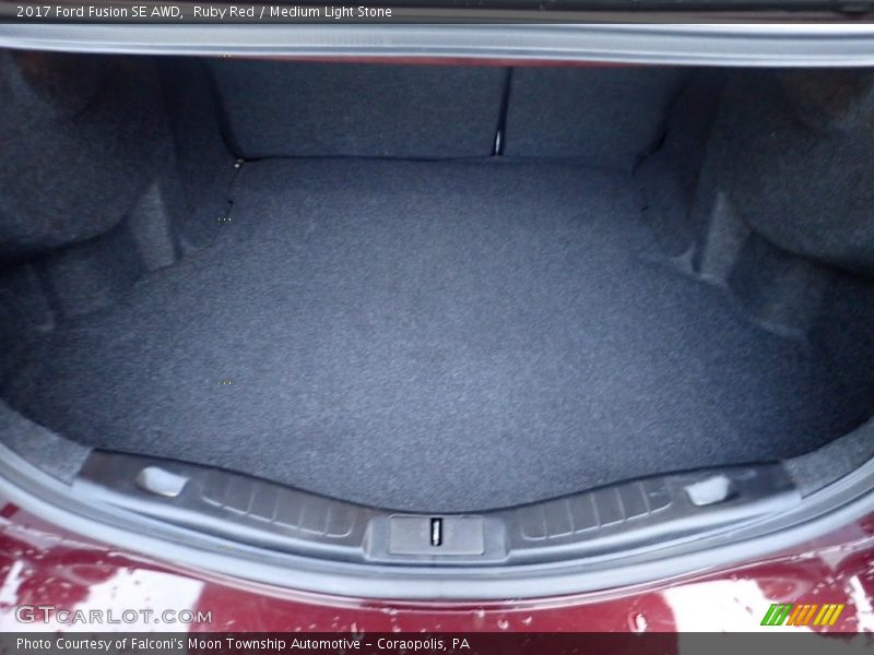 Ruby Red / Medium Light Stone 2017 Ford Fusion SE AWD