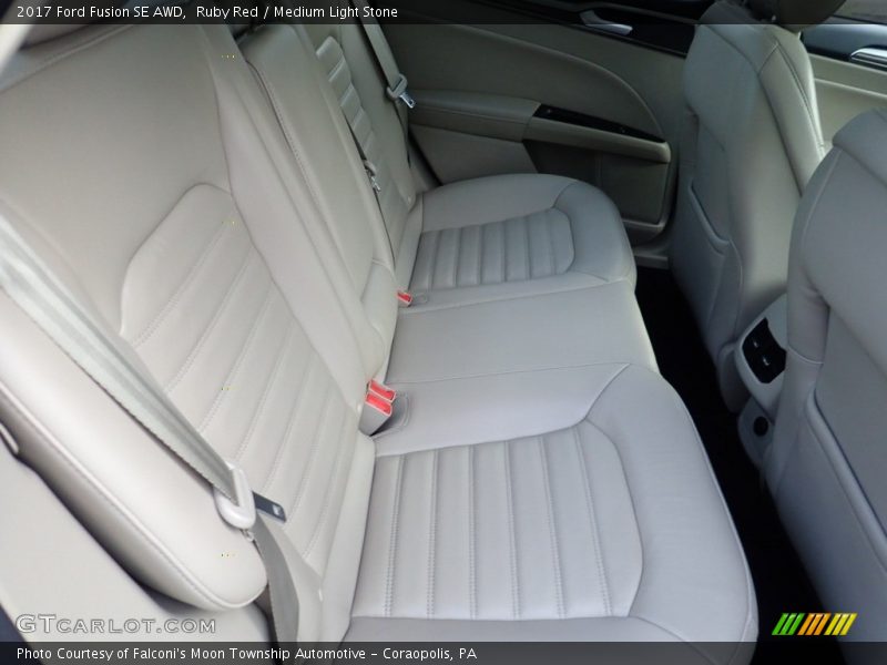 Ruby Red / Medium Light Stone 2017 Ford Fusion SE AWD