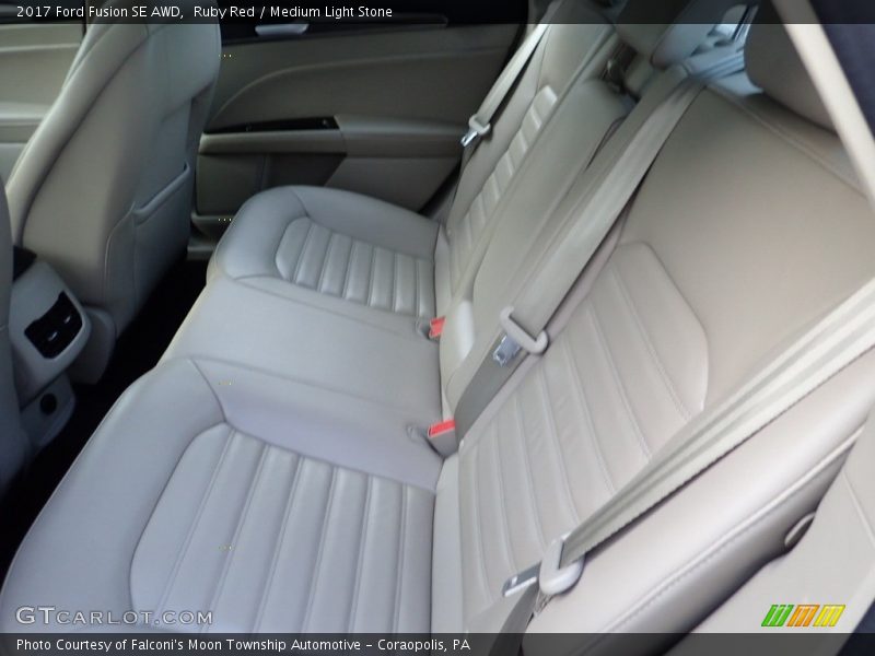 Ruby Red / Medium Light Stone 2017 Ford Fusion SE AWD