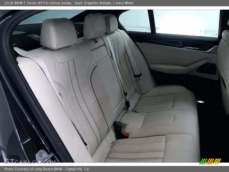 Dark Graphite Metallic / Ivory White 2018 BMW 5 Series M550i xDrive Sedan