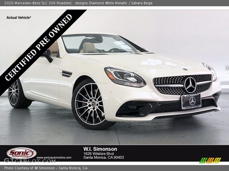 designo Diamond White Metallic / Sahara Beige 2020 Mercedes-Benz SLC 300 Roadster