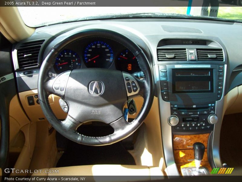 Deep Green Pearl / Parchment 2005 Acura TL 3.2