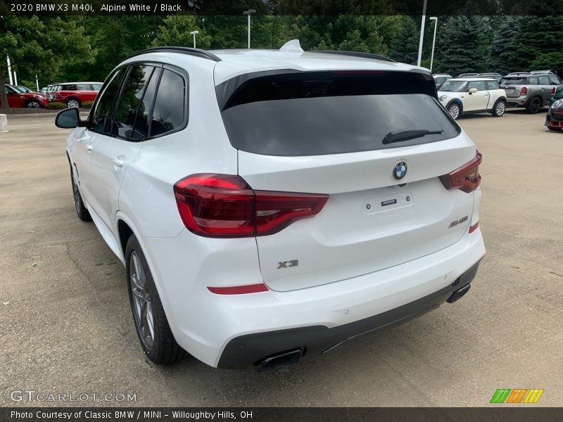 Alpine White / Black 2020 BMW X3 M40i