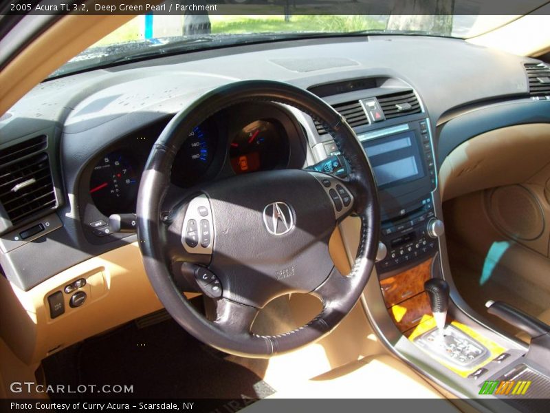 Deep Green Pearl / Parchment 2005 Acura TL 3.2