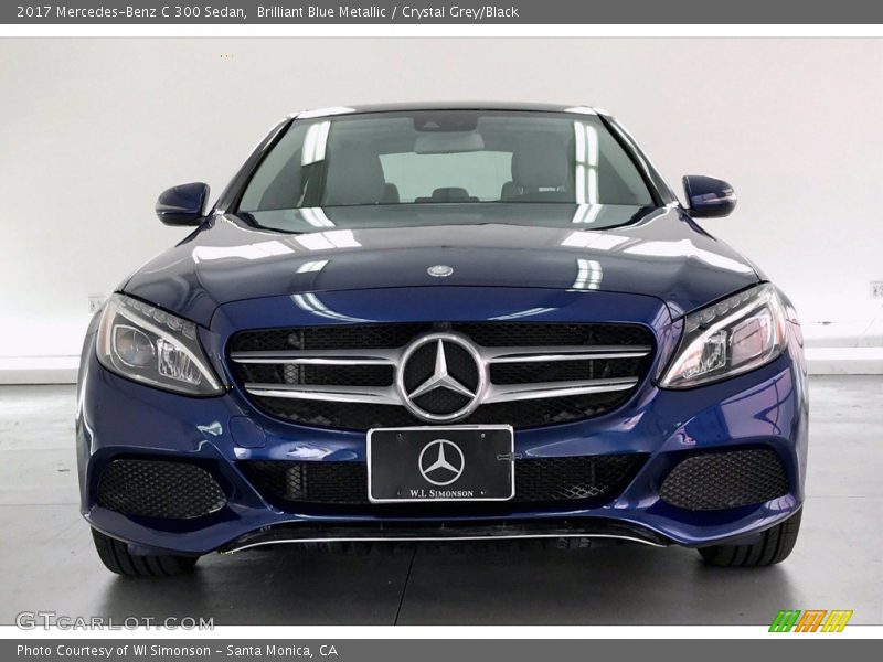 Brilliant Blue Metallic / Crystal Grey/Black 2017 Mercedes-Benz C 300 Sedan