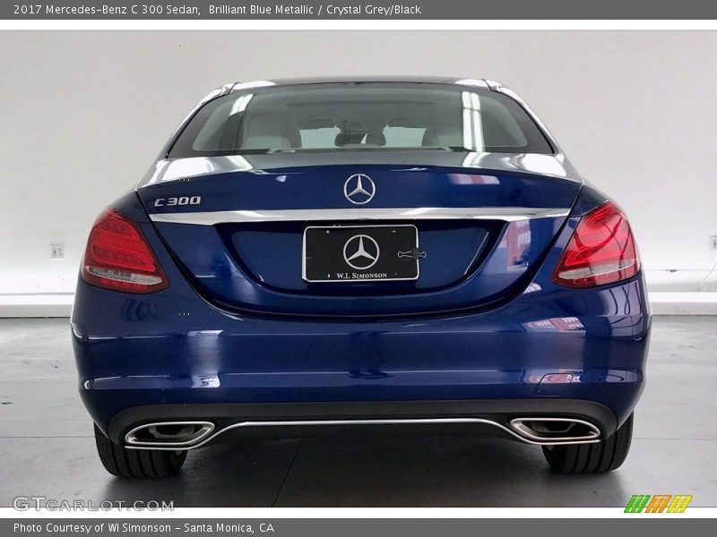 Brilliant Blue Metallic / Crystal Grey/Black 2017 Mercedes-Benz C 300 Sedan