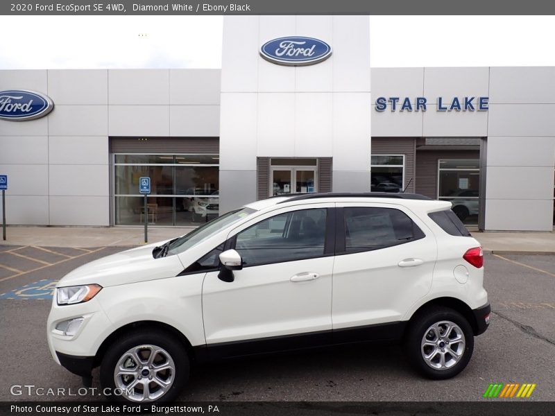 Diamond White / Ebony Black 2020 Ford EcoSport SE 4WD