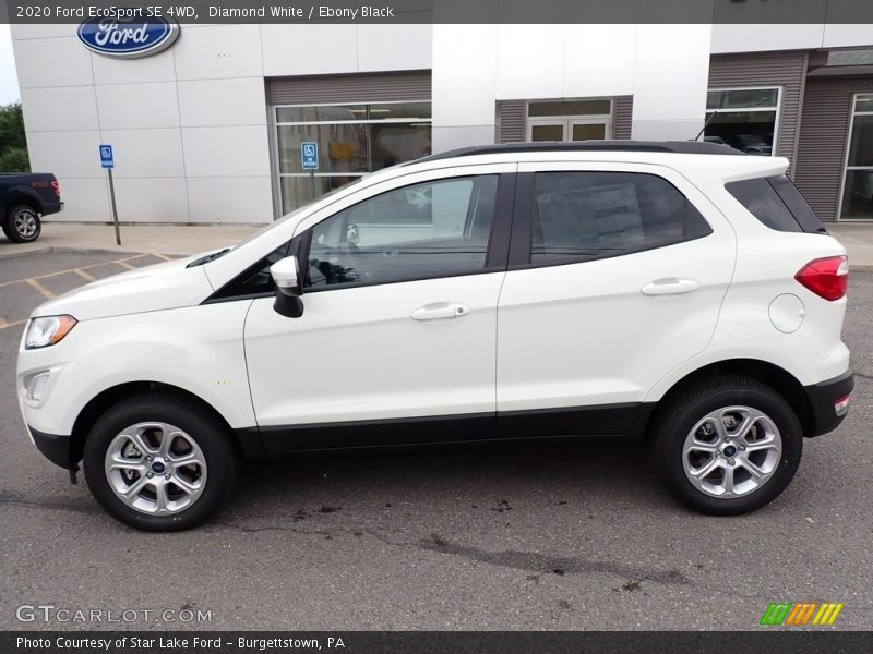 Diamond White / Ebony Black 2020 Ford EcoSport SE 4WD