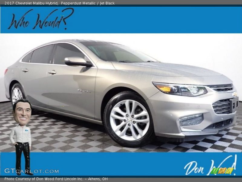 Pepperdust Metallic / Jet Black 2017 Chevrolet Malibu Hybrid
