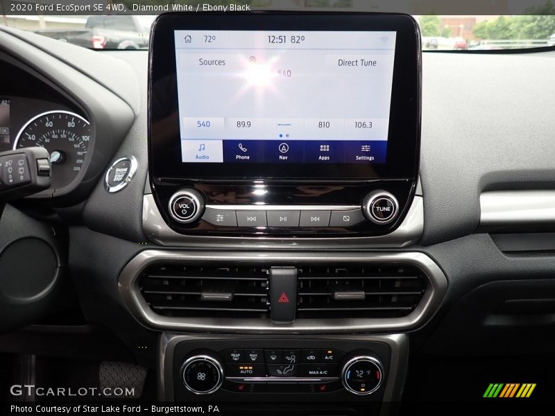 Diamond White / Ebony Black 2020 Ford EcoSport SE 4WD