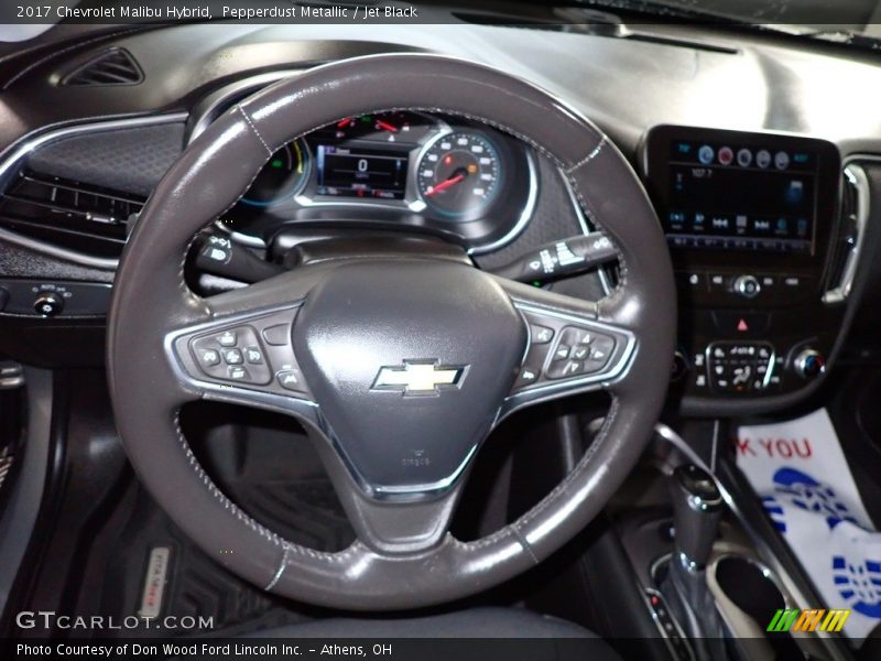 Pepperdust Metallic / Jet Black 2017 Chevrolet Malibu Hybrid