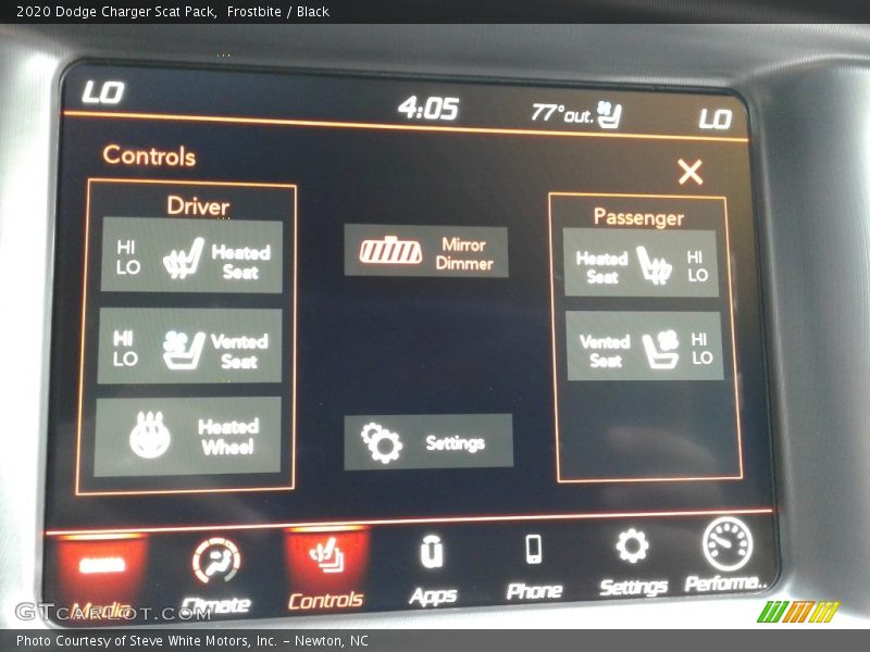 Frostbite / Black 2020 Dodge Charger Scat Pack