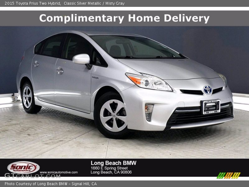 Classic Silver Metallic / Misty Gray 2015 Toyota Prius Two Hybrid