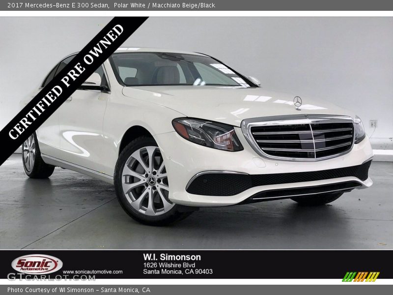 Polar White / Macchiato Beige/Black 2017 Mercedes-Benz E 300 Sedan
