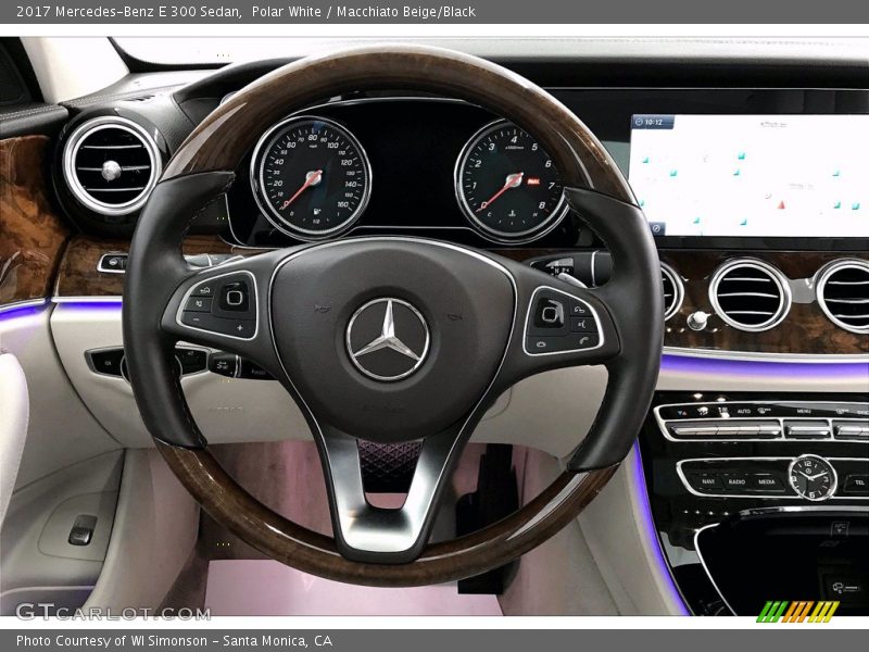 Polar White / Macchiato Beige/Black 2017 Mercedes-Benz E 300 Sedan