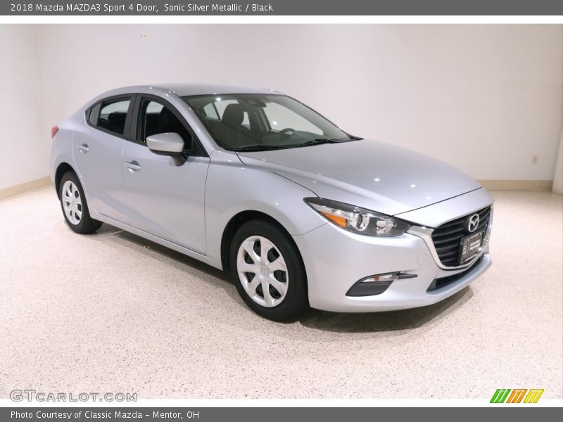 Sonic Silver Metallic / Black 2018 Mazda MAZDA3 Sport 4 Door
