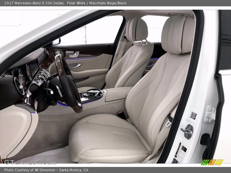 Polar White / Macchiato Beige/Black 2017 Mercedes-Benz E 300 Sedan