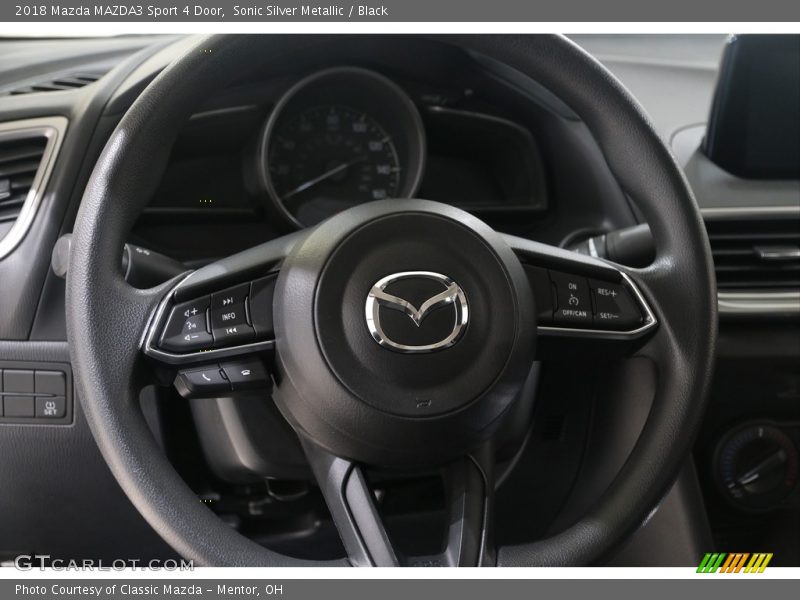 Sonic Silver Metallic / Black 2018 Mazda MAZDA3 Sport 4 Door