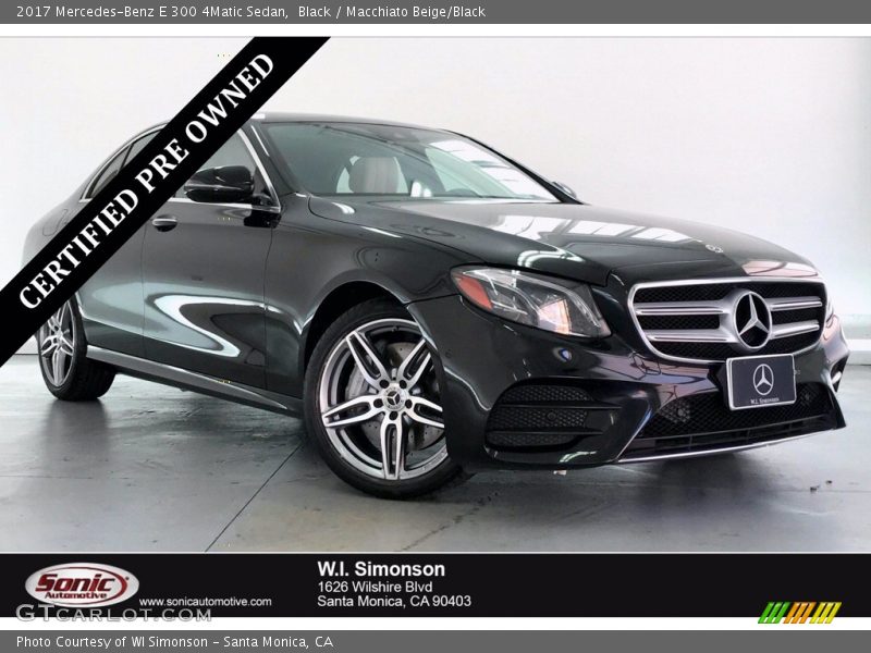 Black / Macchiato Beige/Black 2017 Mercedes-Benz E 300 4Matic Sedan