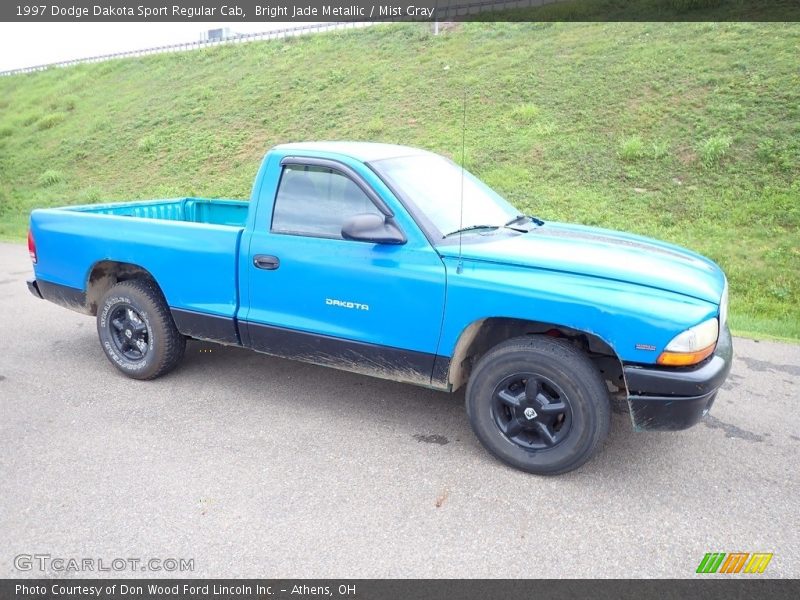 Bright Jade Metallic / Mist Gray 1997 Dodge Dakota Sport Regular Cab