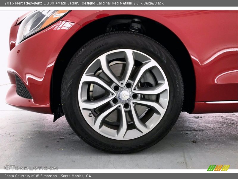 designo Cardinal Red Metallic / Silk Beige/Black 2016 Mercedes-Benz C 300 4Matic Sedan