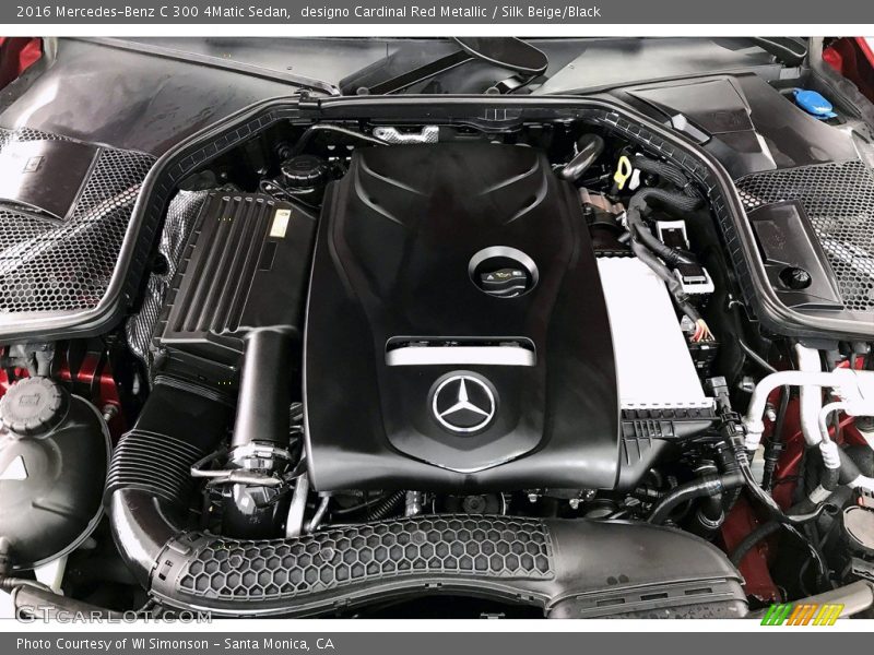 designo Cardinal Red Metallic / Silk Beige/Black 2016 Mercedes-Benz C 300 4Matic Sedan