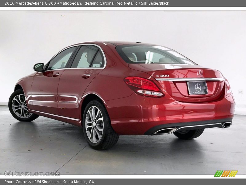 designo Cardinal Red Metallic / Silk Beige/Black 2016 Mercedes-Benz C 300 4Matic Sedan