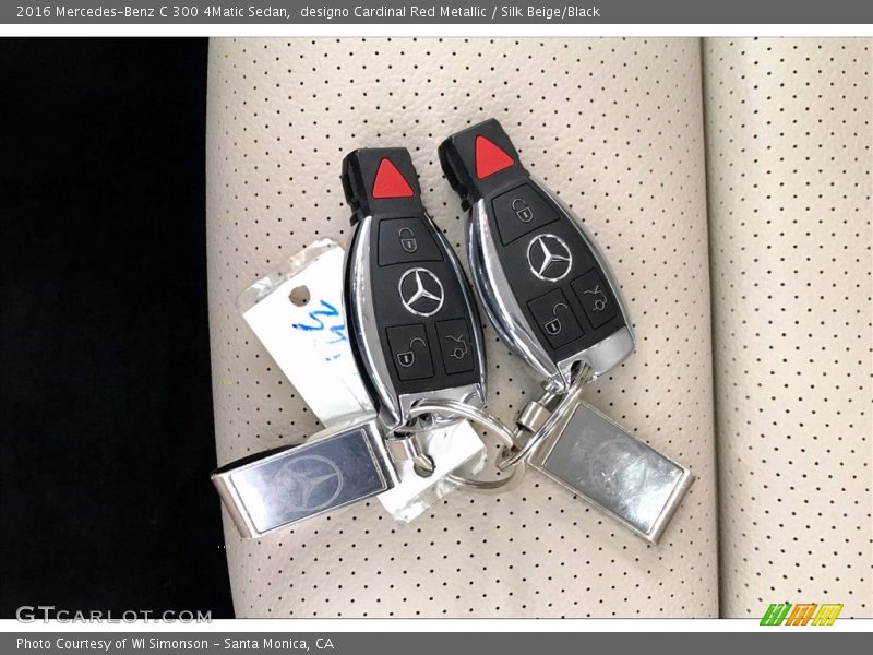 designo Cardinal Red Metallic / Silk Beige/Black 2016 Mercedes-Benz C 300 4Matic Sedan
