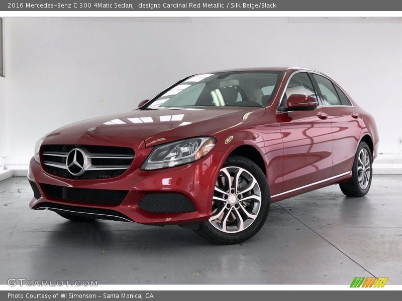 designo Cardinal Red Metallic / Silk Beige/Black 2016 Mercedes-Benz C 300 4Matic Sedan