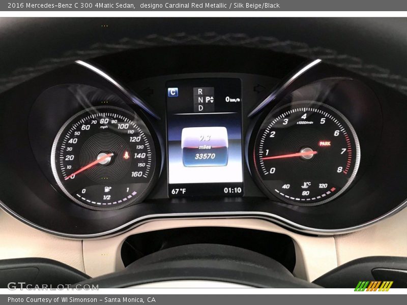 designo Cardinal Red Metallic / Silk Beige/Black 2016 Mercedes-Benz C 300 4Matic Sedan
