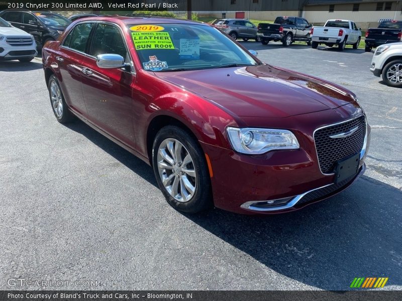 Velvet Red Pearl / Black 2019 Chrysler 300 Limited AWD