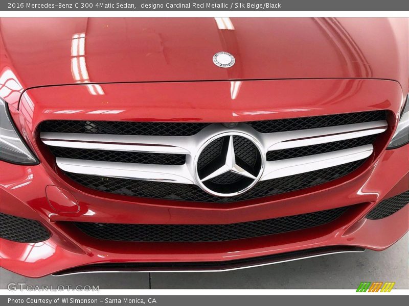 designo Cardinal Red Metallic / Silk Beige/Black 2016 Mercedes-Benz C 300 4Matic Sedan