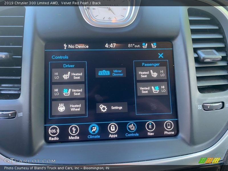 Velvet Red Pearl / Black 2019 Chrysler 300 Limited AWD