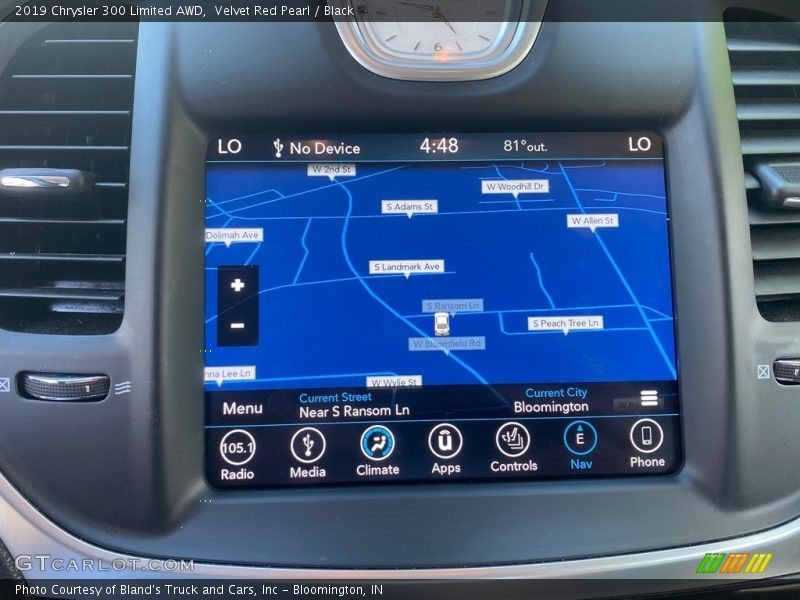 Velvet Red Pearl / Black 2019 Chrysler 300 Limited AWD