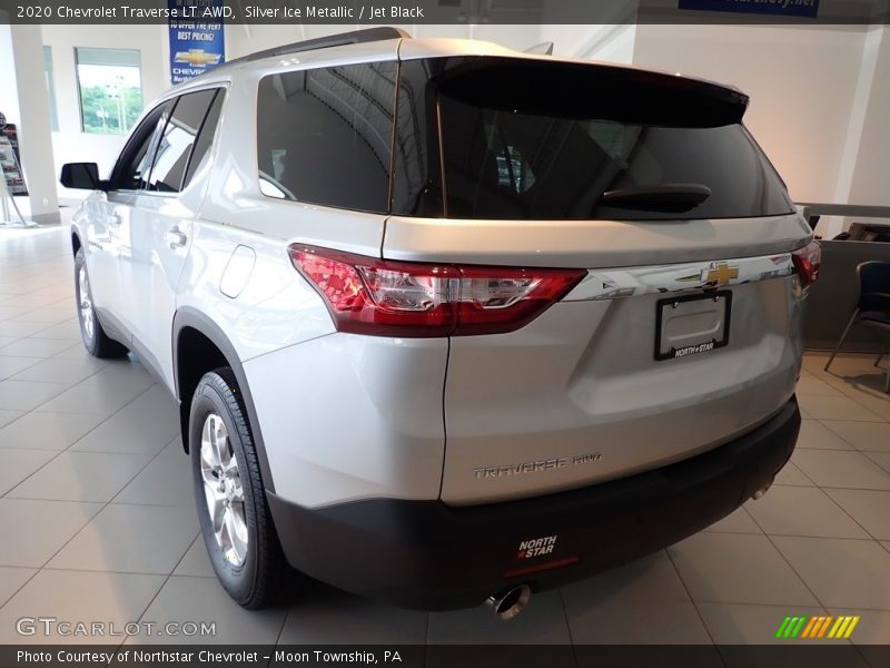 Silver Ice Metallic / Jet Black 2020 Chevrolet Traverse LT AWD