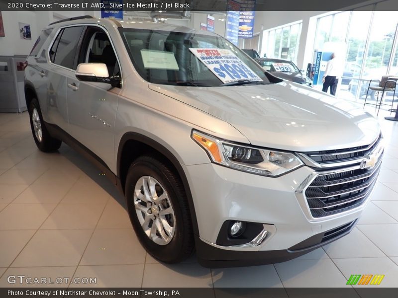 Silver Ice Metallic / Jet Black 2020 Chevrolet Traverse LT AWD