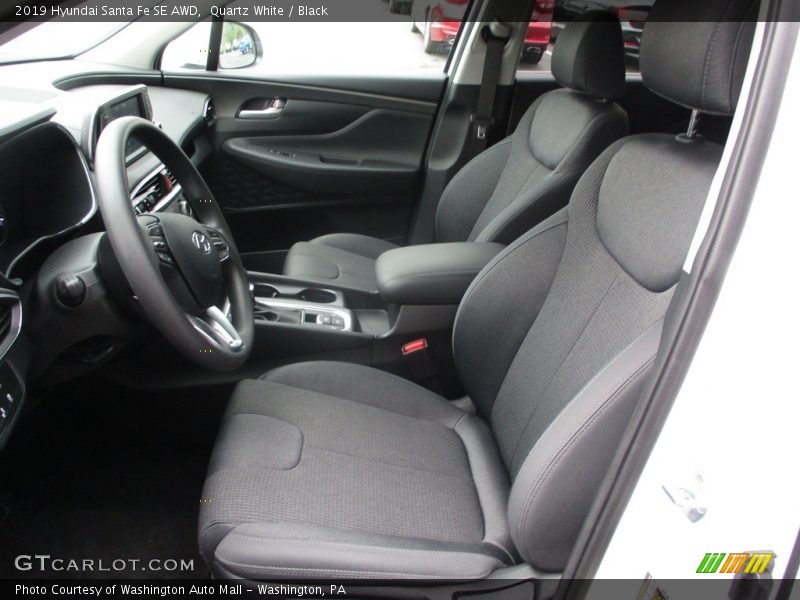 Quartz White / Black 2019 Hyundai Santa Fe SE AWD