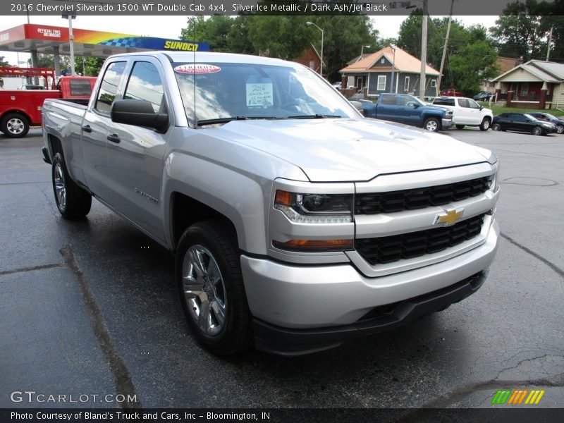 Silver Ice Metallic / Dark Ash/Jet Black 2016 Chevrolet Silverado 1500 WT Double Cab 4x4