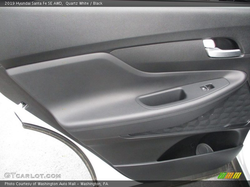 Quartz White / Black 2019 Hyundai Santa Fe SE AWD