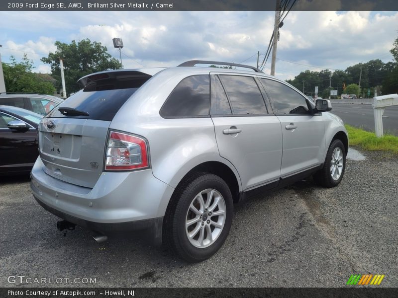 Brilliant Silver Metallic / Camel 2009 Ford Edge SEL AWD