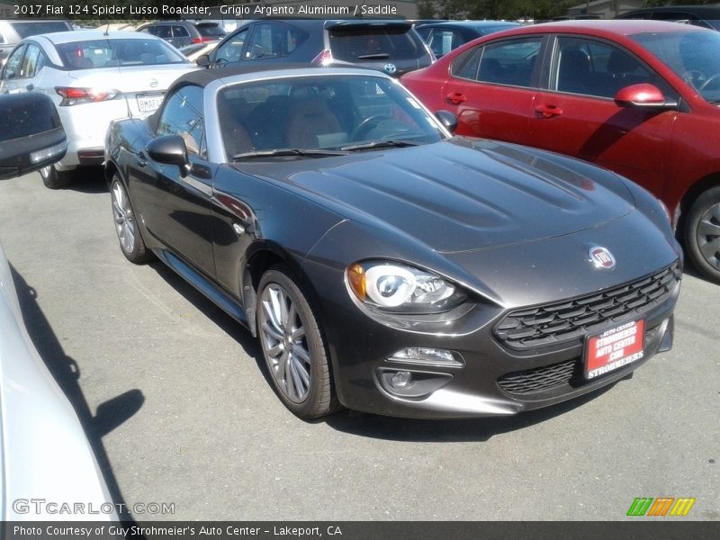 Grigio Argento Aluminum / Saddle 2017 Fiat 124 Spider Lusso Roadster