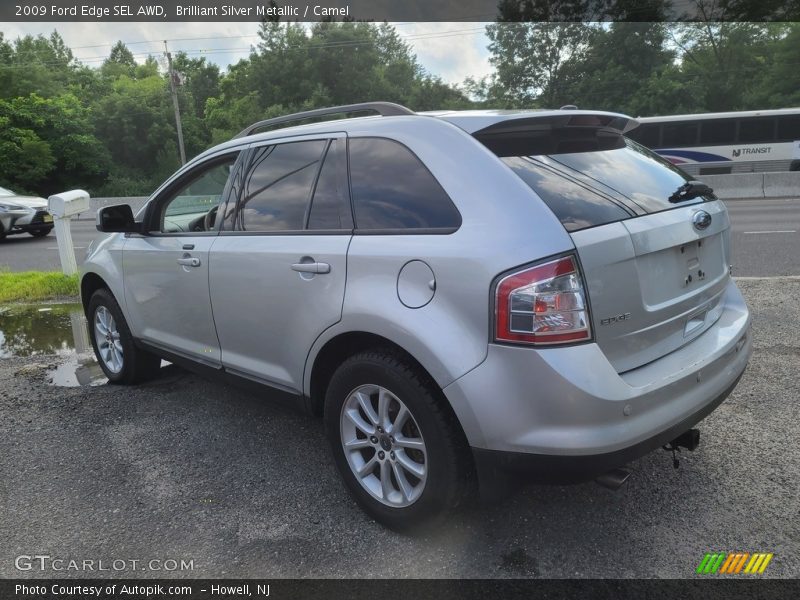 Brilliant Silver Metallic / Camel 2009 Ford Edge SEL AWD