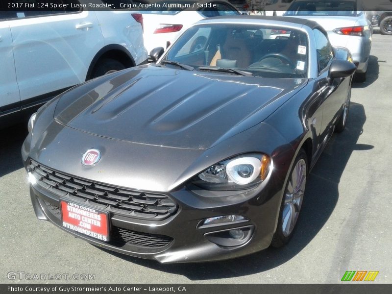 Grigio Argento Aluminum / Saddle 2017 Fiat 124 Spider Lusso Roadster