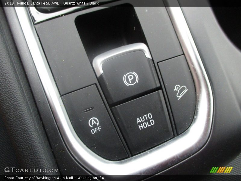 Quartz White / Black 2019 Hyundai Santa Fe SE AWD