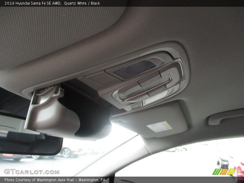 Quartz White / Black 2019 Hyundai Santa Fe SE AWD