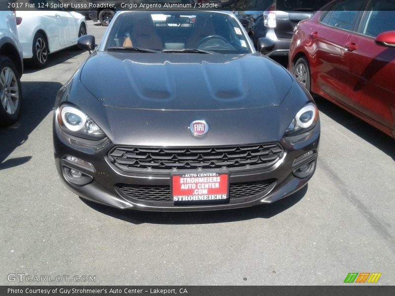Grigio Argento Aluminum / Saddle 2017 Fiat 124 Spider Lusso Roadster
