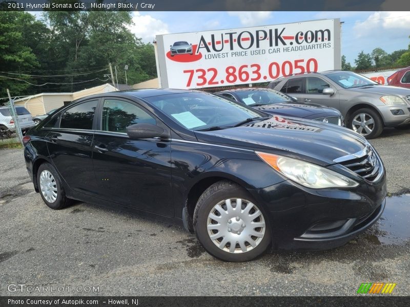 Midnight Black / Gray 2011 Hyundai Sonata GLS