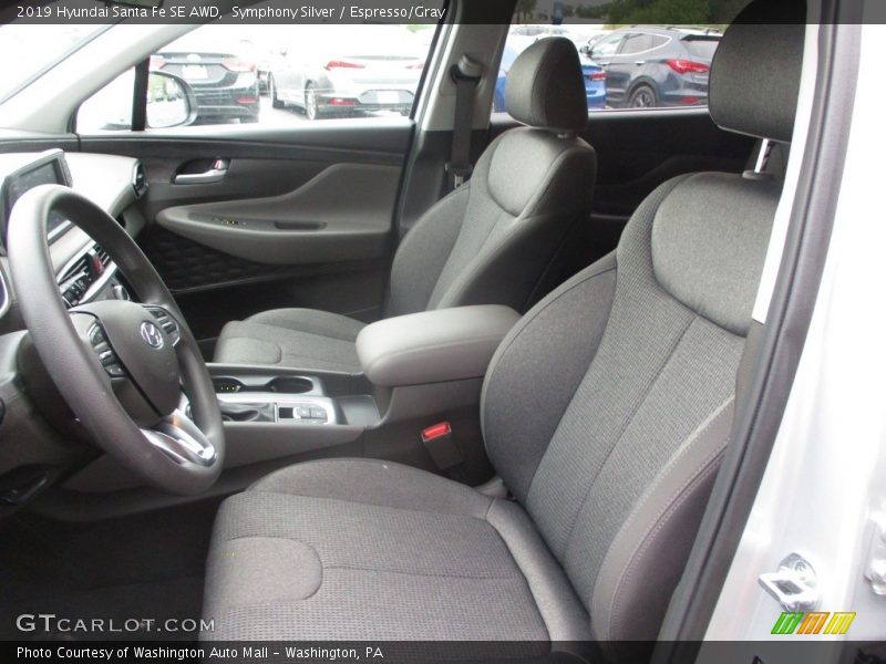 Symphony Silver / Espresso/Gray 2019 Hyundai Santa Fe SE AWD