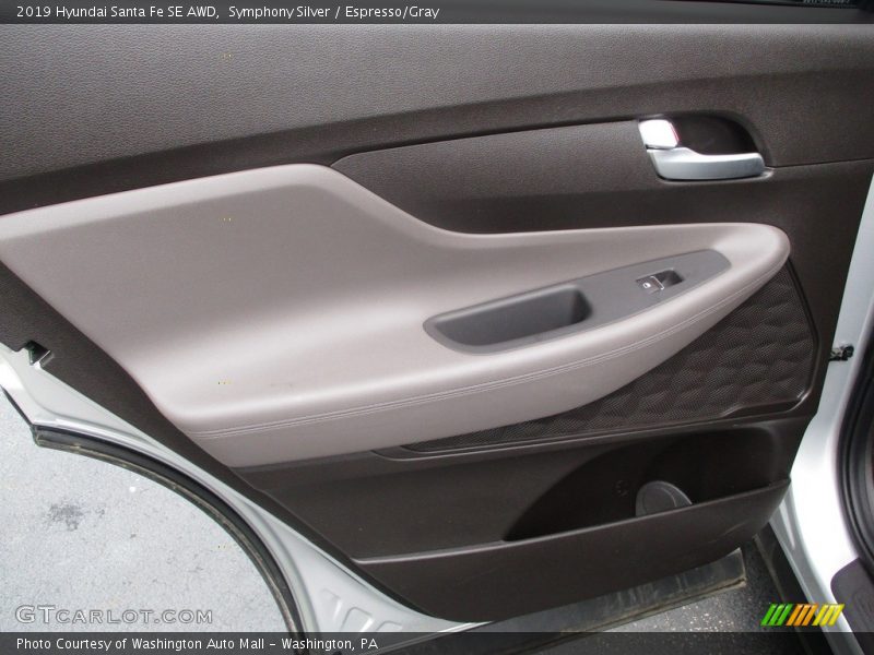 Symphony Silver / Espresso/Gray 2019 Hyundai Santa Fe SE AWD